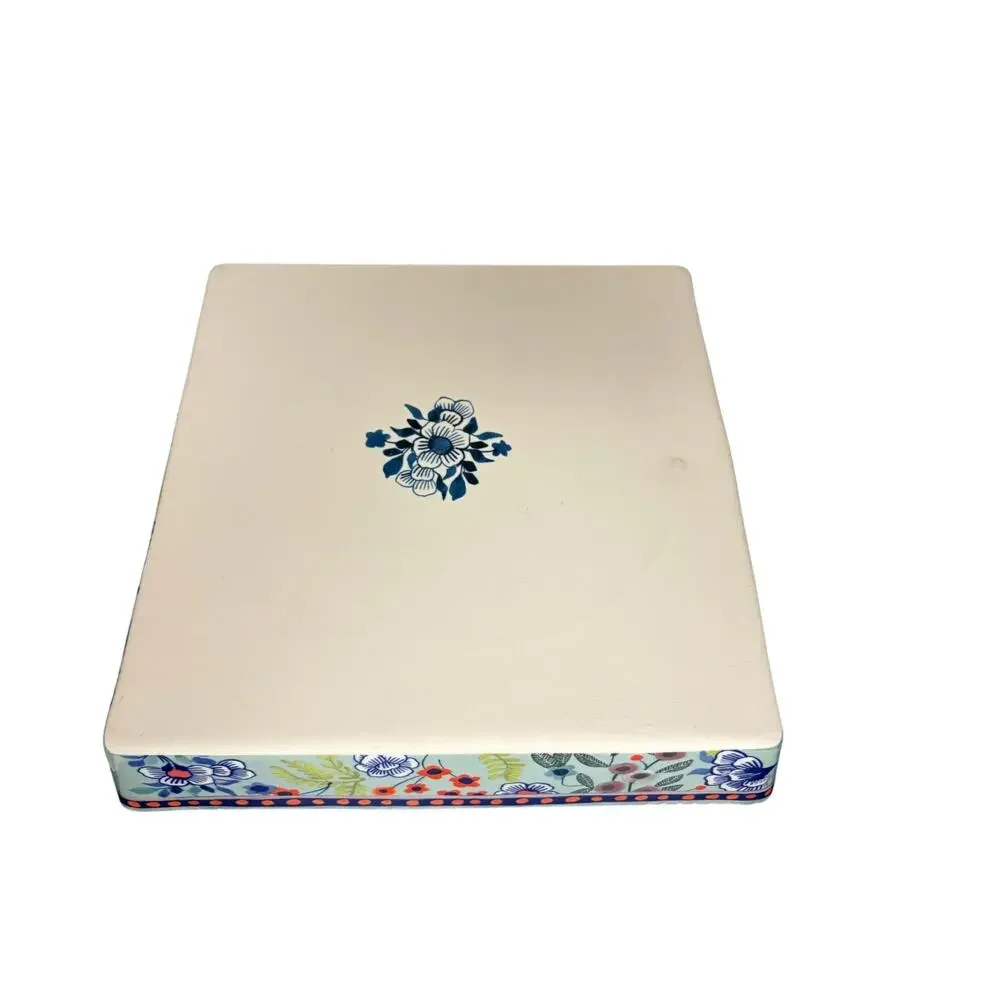 Anthropologie Marcille Bird Floral Square Baking Brownie Pan Retired